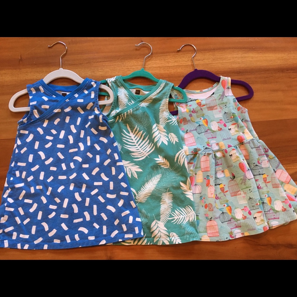 Three 3T dresses (Tea and Zutano brands)